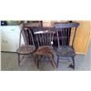 Image 1 : 3 Wooden Kitchen Chairs