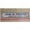 Image 1 : JOHN W. PROSKO TIN SIGN