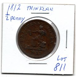1812 HALF PENNY THIN FLAN