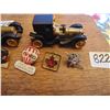 Image 4 : 9 SAFEWAY PINS 60TH ANNIVERSARY & 3 VINTAGE LOOKING TOY VEHICLES