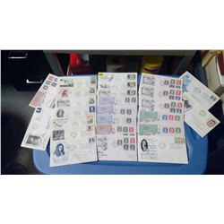 LOT OF 25- ASSORTED STAMPS (1763-1963 FIRST LAND ROUTE)