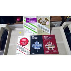 THE WORLD OF STAMPS & ASSORTED CATALOGUES (10 BOOKS)