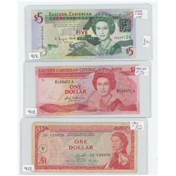 LOT OF 3 EASTERN CARIBBEAN NOTES