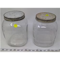 2- 128 OZ Glazz Jars w/ Lids