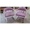 Image 1 : 2 Wooden Upholstered Chairs