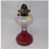 Image 1 : #2 Coal Oil Lamp, Red Base