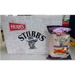 TWELVE BAGS OF HERR'S BBQ FLAVOURED CHEESE CURLS