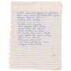Image 2 : Dee Dee Ramone's Handwritten Lyrics for 'I Want What I Want When I Want It'