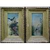 Image 1 : 19th C. American School - a pair of oils on canvas of birds