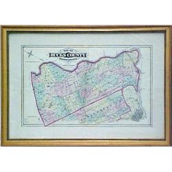 Bucks County Pennsylvania map dated 1876