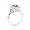 Image 4 : 1.44 ctw Sapphire And Diamond Ring - 14KT White Gold