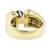 Image 3 : 4.16 ctw Sapphire and Diamond Ring - 18KT Yellow Gold