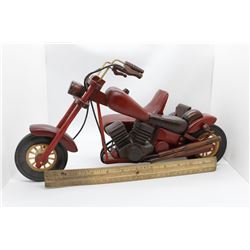 Wooden motorcycle w/ side car