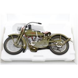 1917 Harley Davidson military drab motorcycle Model F 1:6 Box