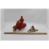 Image 1 : Red rubber motorcycle and small die cast motorcycle