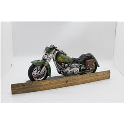 Green plaster cast motorcycle Box *Broken handlebar*