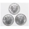 Image 2 : THREE 1991 AMERICAN SILVER EAGLES