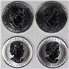Image 2 : 4 PIECE CANADA 1 OZ .999 MAPLE LEAVES