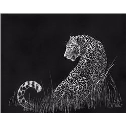 Sherry Steele Art Work Leopard "Moonlight Moment"