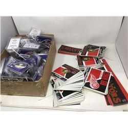 Lot of Assorted Hockey Stickers and Keychains