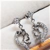 Image 2 : Silver Cubic Zirconia Earrings (~weight 2.75g), Suggested Retail Value $100