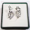 Image 3 : Silver Cubic Zirconia Earrings (~weight 2.75g), Suggested Retail Value $100