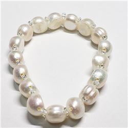 Fresh Water Pearl Flexible 6 Inches Bracelet (~weight 17.37g), Suggested Retail Value $40
