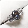 Image 2 : Silver Rainbow Topaz Cubic Zirconia Ring (~Size 7) (~weight 3.7g), Suggested Retail Value $100