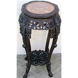 Carved Table or Plant Stand