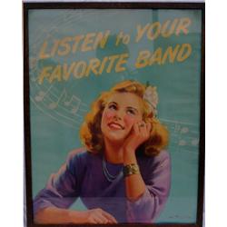 Adv. Sign Listen to Your Favorite Band