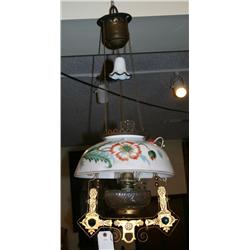 Hanging Lamp Red Flowers