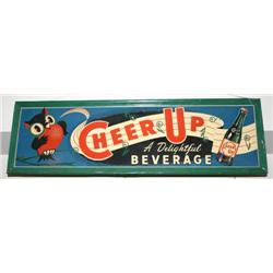 Tin Adv. Sign Cheer Up Beverage