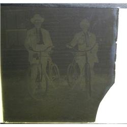 Image on Glass - Men on Bicycles