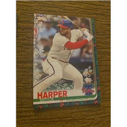 Bryce Harper topps holiday green