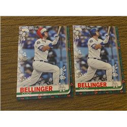 Cody Bellinger topps holiday green with SP