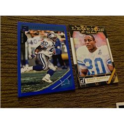 Barry Sanders lot of 2 cards