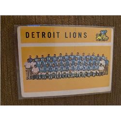 Detroit Lions vintage team card
