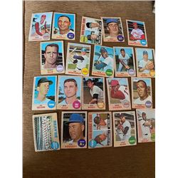 20 1968 Topps Baseball Cards
