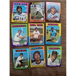 1975 topps lot Tommy Harper, John Knox, Tim Johnson and more