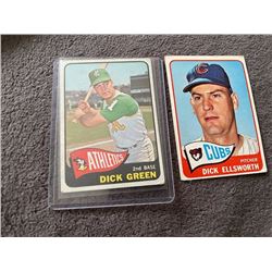 Dick Green, Dick Ellsworth 1965 topps lot