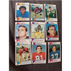 1973 Topps Football lot Ron Yankowski, Billy Masters, Bob James and more