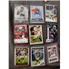 Image 1 : 9 Card Football QB and TE lot Drew Brees, Aaron Rodgers, Favre, Mayfield, Gronkowski