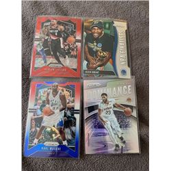 Prizm basketball lot Anthony Davis Refractor Kevin Durant, Karl Malone Red and Blue