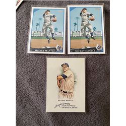 Mickey Mantle 3 Card lot