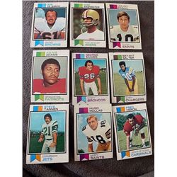 1973 Topps Football Julius Adams, George Saimes, Hugo Hollas and more