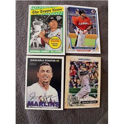 Giancarlo Stanton 4 card Lot