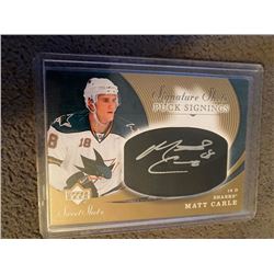 Matt Carle Signature Shots Puck auto