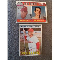 Gene Mauch 1967 and 1969 Topps Don Money RC
