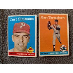 1958 Topps Curt Simmons and Marv Throneberry