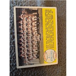 KC Athletics team card 1956